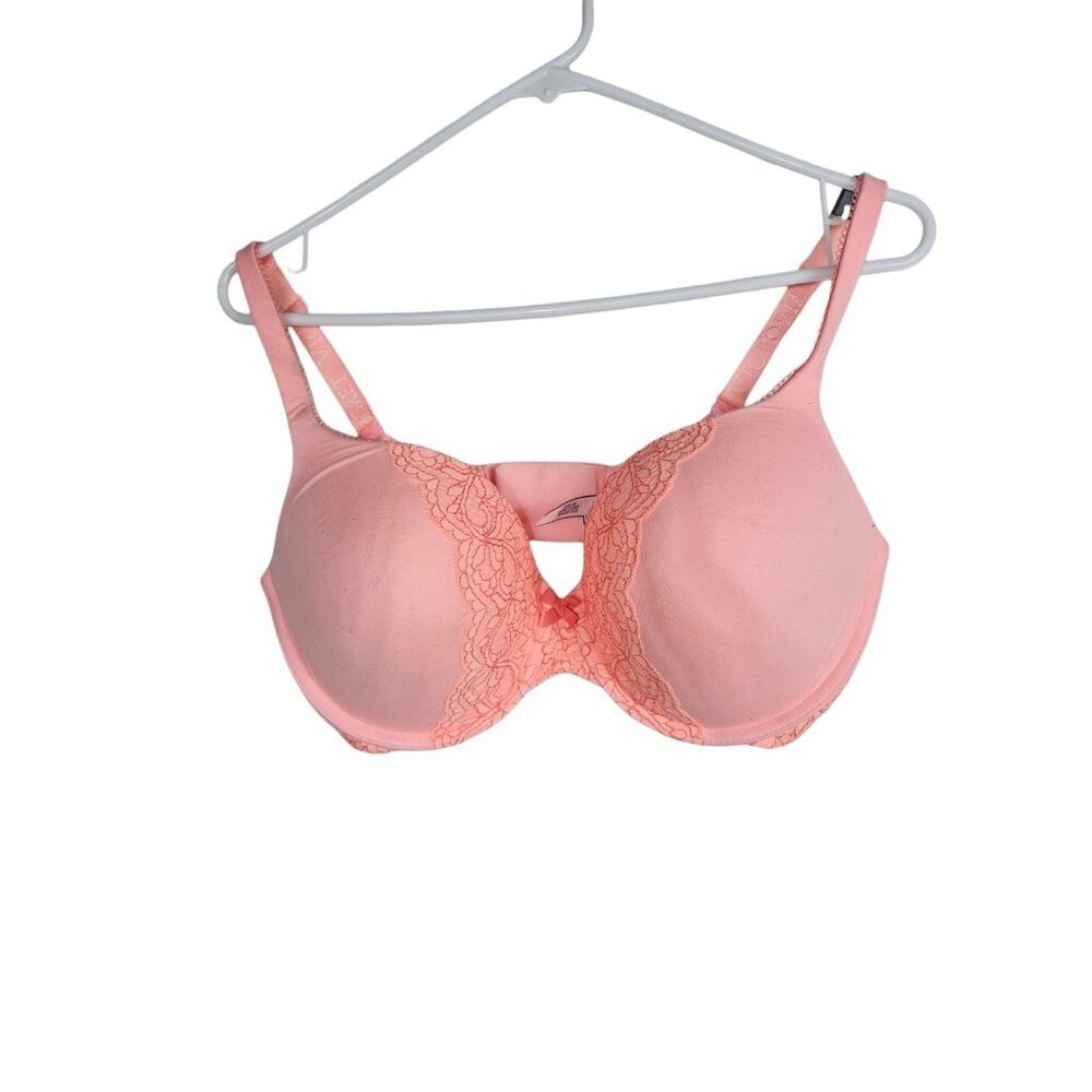 Victoria's Secret Womens Pink 36DD Padded Underwire Back Closure Push-Up Bra